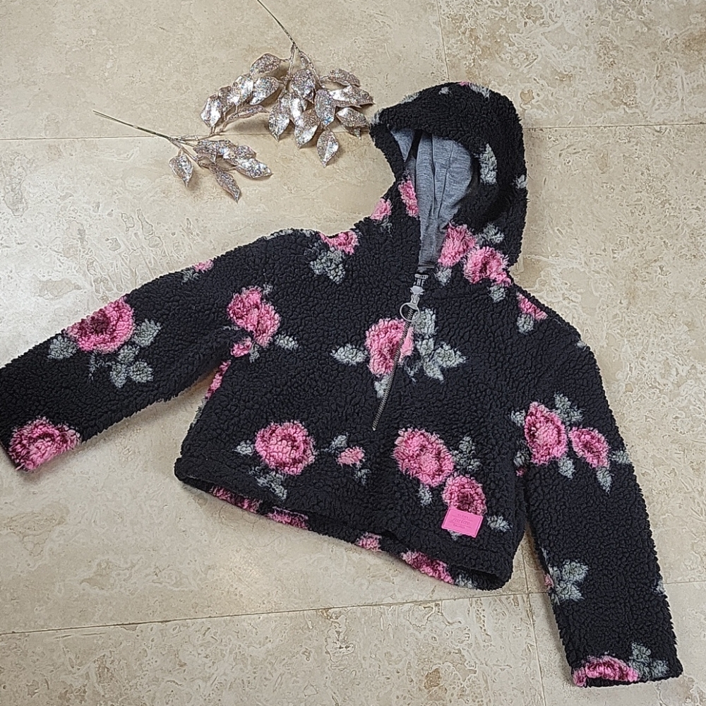 Justice flower crop jacket sweater